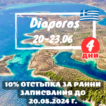 Диапорос, синята лагуна и Талго бийч бар - 4 дневно каяк приключение. Diaporos Island